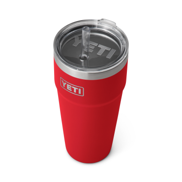 YETI Rambler 26 oz Straw Cup Rescue Red