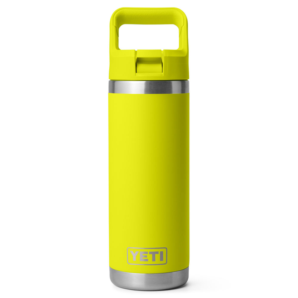 YETI Rambler 18 Oz Bottle Color Matched Straw Cap Firefly Yellow