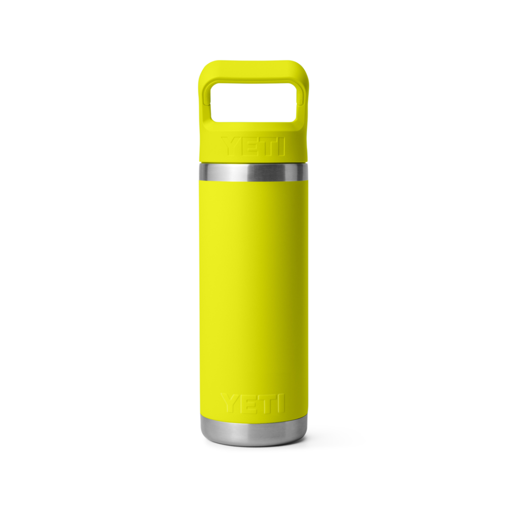 YETI Rambler 18 Oz Bottle Color Matched Straw Cap Firefly Yellow