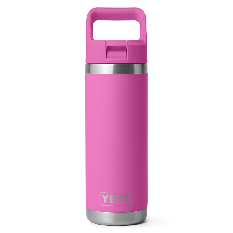 YETI Rambler 18 Oz Bottle Color Matched Straw Cap Wildflower Fuchsia