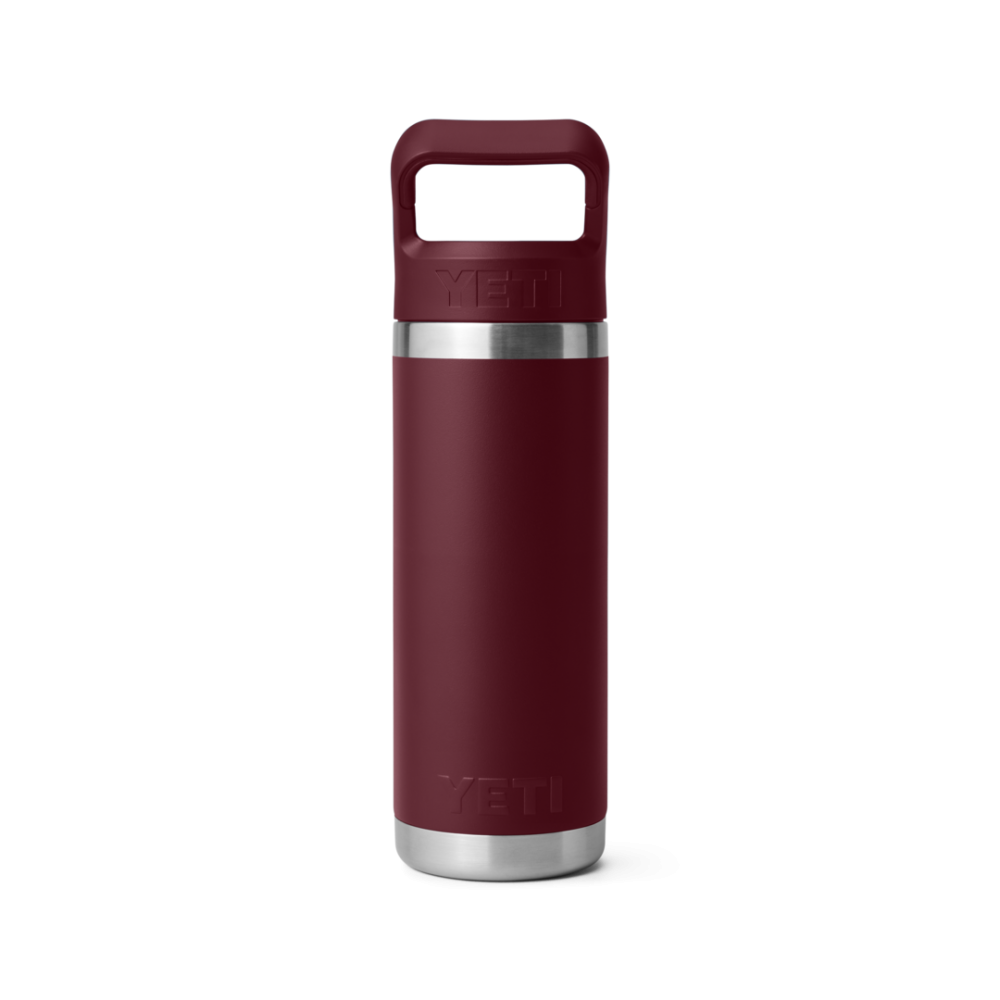 Yeti Rambler 18 Oz Bottle Color Matched Straw Cap Wild Vine Red