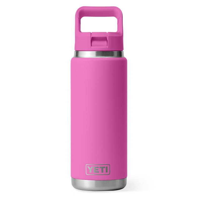 YETI Rambler 26 Oz Bottle with Straw Cap Wildflower Fuchsia