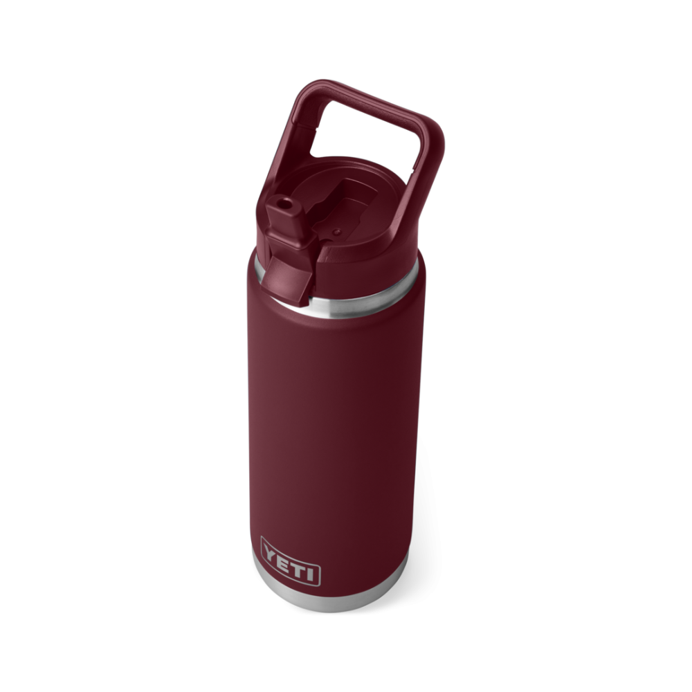 YETI Rambler 26 Oz Bottle with Straw Cap Wild Vine Red