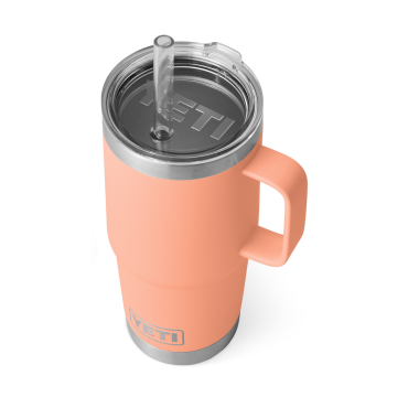 YETI Rambler 25 oz Straw Mug Peach