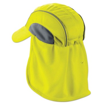 Ergodyne 6650  Lime High Performance Hat w Neck Shade
