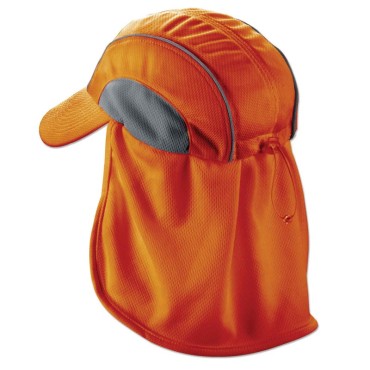 Ergodyne 6650  Orange High Performance Hat w Neck Shade