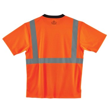 Ergodyne 8289BK 3XL Orange Type R Class 2 Black Front T-Shirt