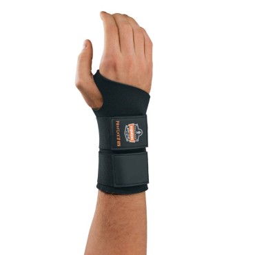 Ergodyne 675 XL Black Ambidextrous Double Strap Wrist Support