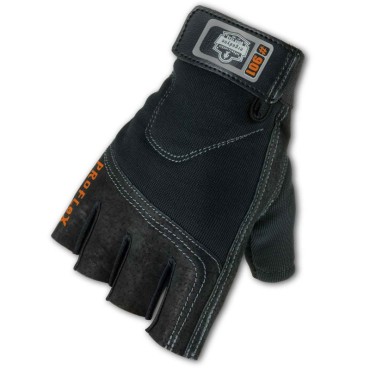 Ergodyne 901 2XL Black Half-Fingered Impact Gloves