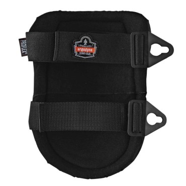 Ergodyne 335  Black Cap Slip Resistant Rubber Cap Knee Pad - Buckle