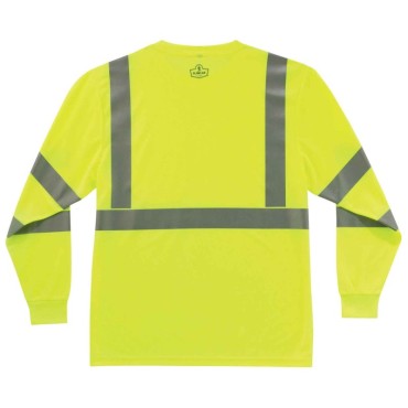 Ergodyne 8391 5XL Lime Class 3 Long Sleeve T-Shirt