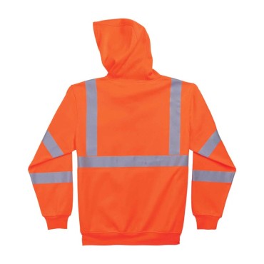 Ergodyne 8393 5XL Orange Class 3 Hooded Sweatshirt