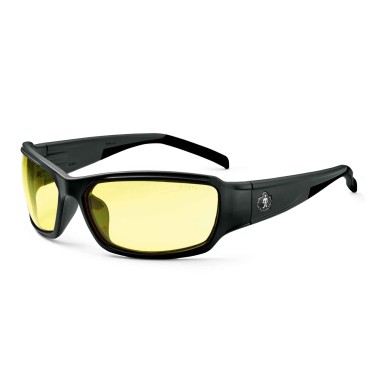 Ergodyne THOR Yellow Lens Black Safety Glasses