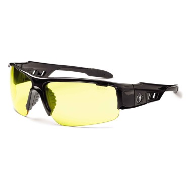 Ergodyne DAGR Yellow Lens Black Safety Glasses