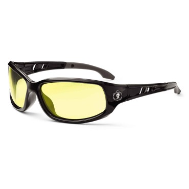 Ergodyne VALKYRIE Yellow Lens Black Safety Glasses