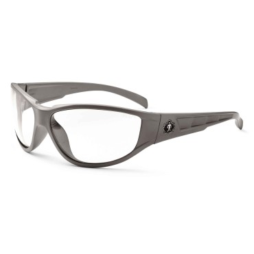 Ergodyne NJORD Clear Lens Matte Gray Safety Glasses