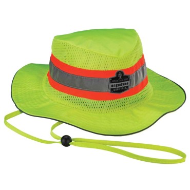 Ergodyne 8935MF LXL Lime Evap. Class Headwear Hi-Vis Ranger Hat wMF